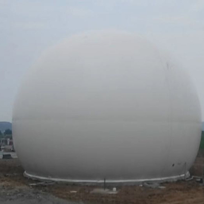 Suporte de biogás de membrana dupla resistente a UV para reação anaeróbica de gás de armazenamento