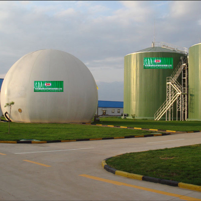 Suporte de biogás de membrana dupla resistente a UV para reação anaeróbica de gás de armazenamento