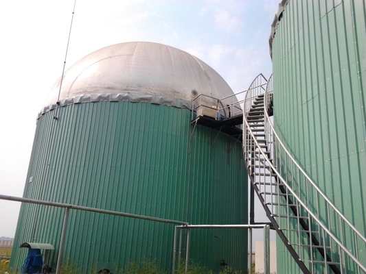 Tanque de fermentação anaeróbico integrado do digestor anaeróbico relativo ao biogás