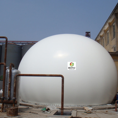 Tanque de armazenamento de gás de dupla membrana flexível para porta de gás de biogás