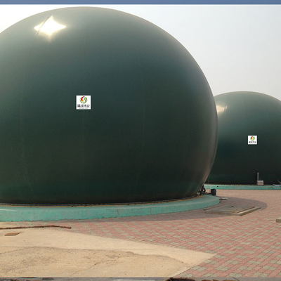 Tanque de armazenamento de gás de dupla membrana flexível para porta de gás de biogás