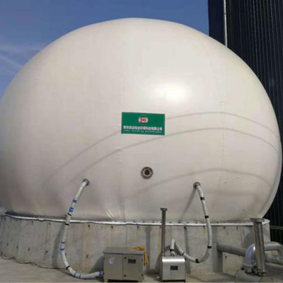 Tanque de armazenamento anaeróbico do gás da membrana do dobro do suporte de gás PDFE do biogás da reação