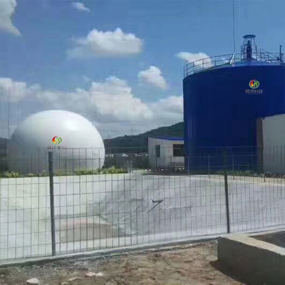 Detentor de biogás de controlo automático para biogás e águas residuais